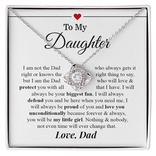 My Daughter| My Little Girl - Love Knot Necklace